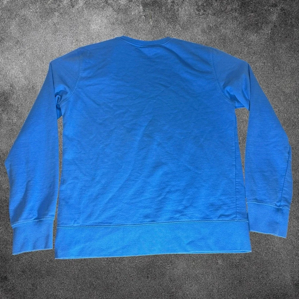The North Face Mens M Blue Crewneck Sweatshirt Heritage Patch Fleece Pullover